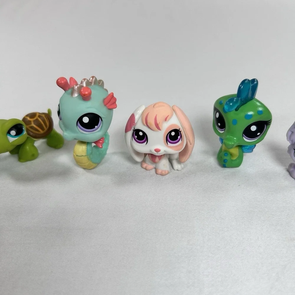 Littlest Pet Shop Lot Of 6 Turtle Frog Bunny